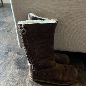 UGG boots, size 6 with rainbow zipper